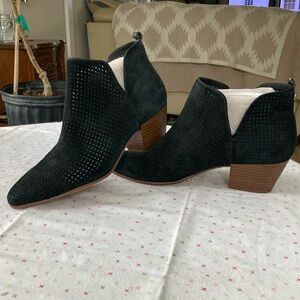 Women's Black Suede Ankle Boots